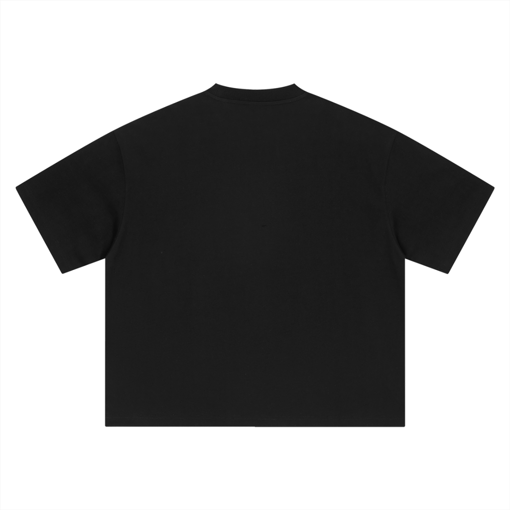 Script Tee Black - Boxy Heavyweight