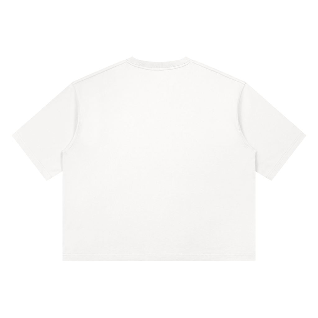 Script Tee White - Boxy Heavyweight