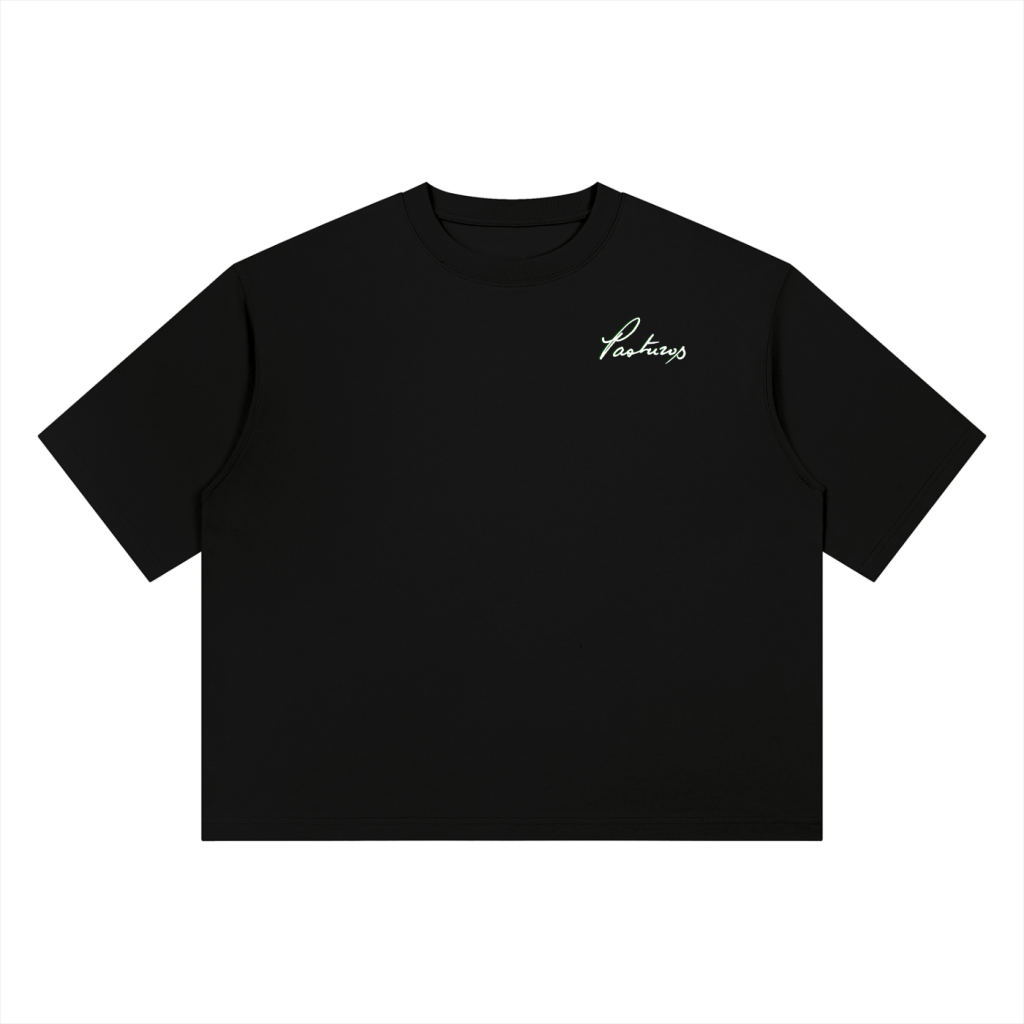 Script Tee Black - Boxy Heavyweight
