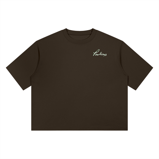 Script Tee Coffee - Boxy Heavyweight