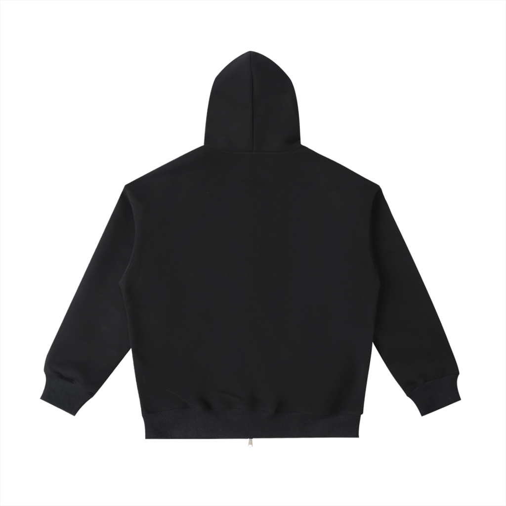 Zip Up Hoodie Black